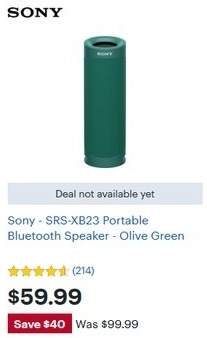 sony bluetooth speaker black friday