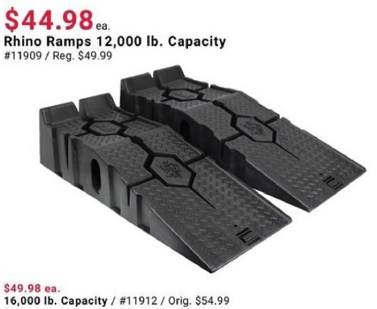 Pep Boys Black Friday: Rhino Ramps 16,000 lb. Capacity for $49.98