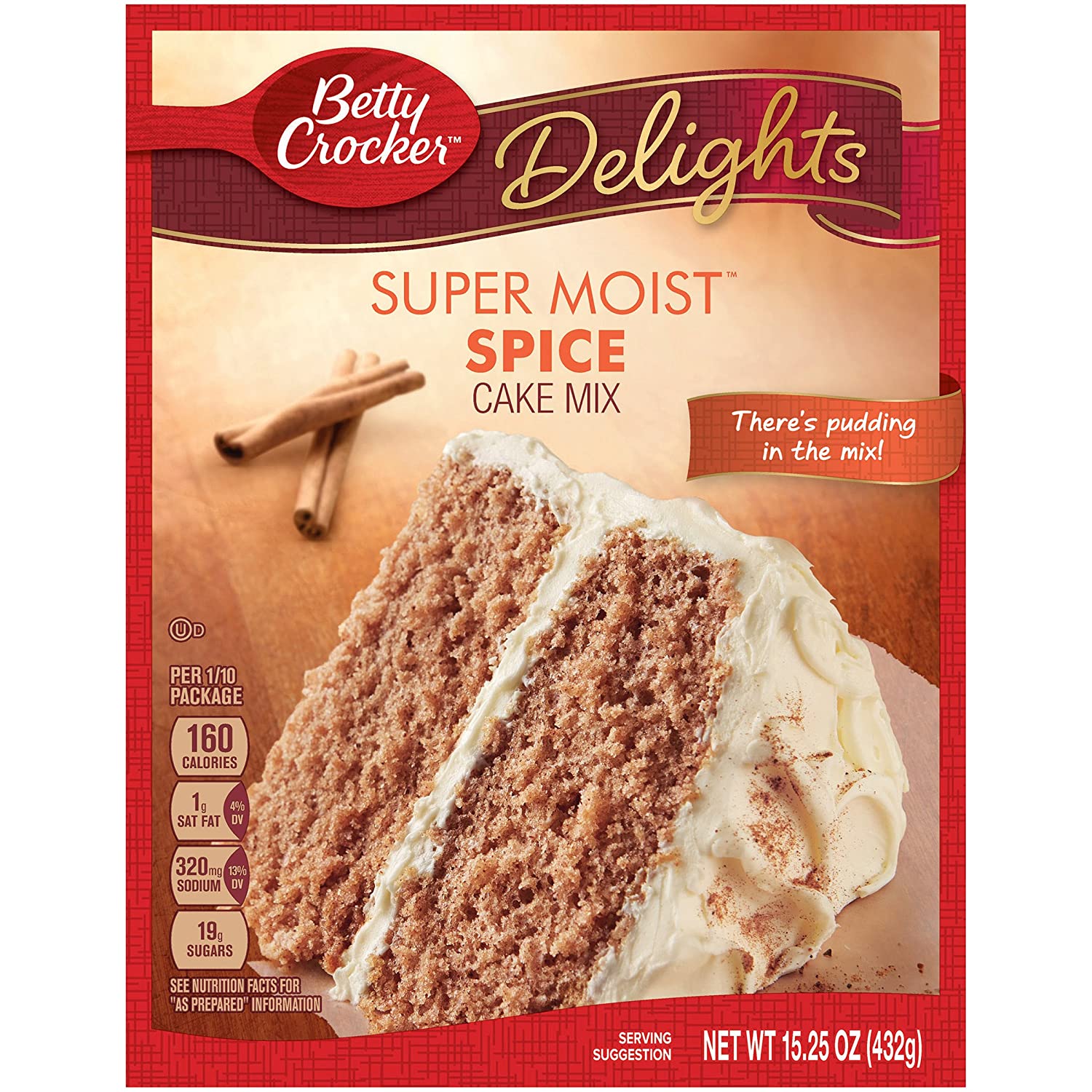 Betty Crocker Delights Super Moist Spice Cake Mix, 15.25 oz. (Pack of 6) $7.56 ((or as low as $6.70 w/price jumping up and down))