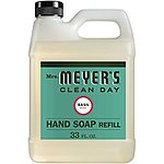 Mrs. Meyer's Clean Day Liquid Hand Soap Refill, Basil, 33 fl oz - Amazon S&amp;S AC YMMV $4.89