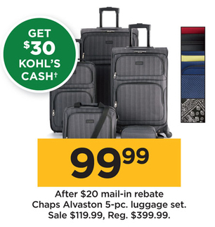 luggage sets on sale kohls