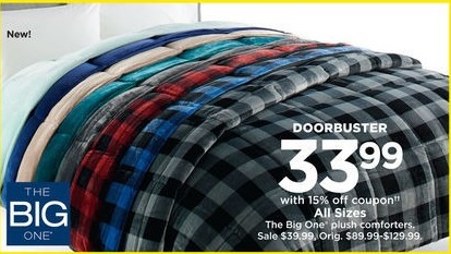 Kohl S Black Friday The Big One Plush Comforters All Sizes For