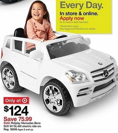 Target Black Friday Rollplay Mercedes Benz Suv 6v Gl450