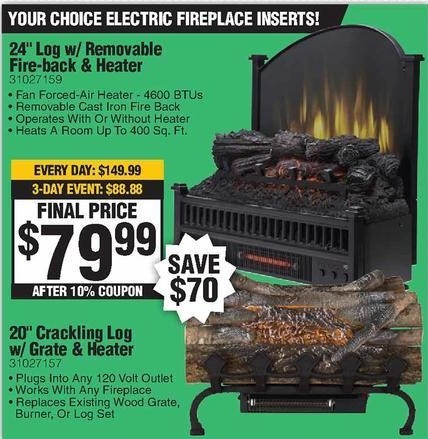 Rural King Black Friday Pleasant Hearth Electric Fireplace Insert