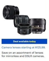 Best Buy Black Friday Mirrorless And Dslr Camera Lenses Assorted Styles 125 99 Up