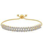 Diamond Bolo Bracelet in Gold Plated Brass $11.49 + Free Shipping @ Szul