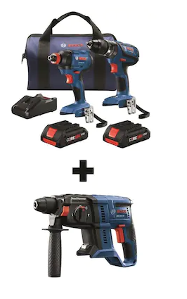 Bosch 2 Tool Or 4 Tool 18 Volt Cordless Combo Kit Free Bonus