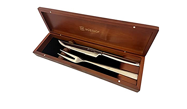 Wüsthof Stainless Steel Carving 2-Pc Gift Set with Storage Chest in Birch - $41.99