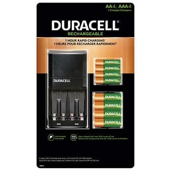 Costco Online: Duracell Ion Speed 4000 Rechargeable Battery Kit with 4 x AA + 4 x AAA Batteries - $19.99