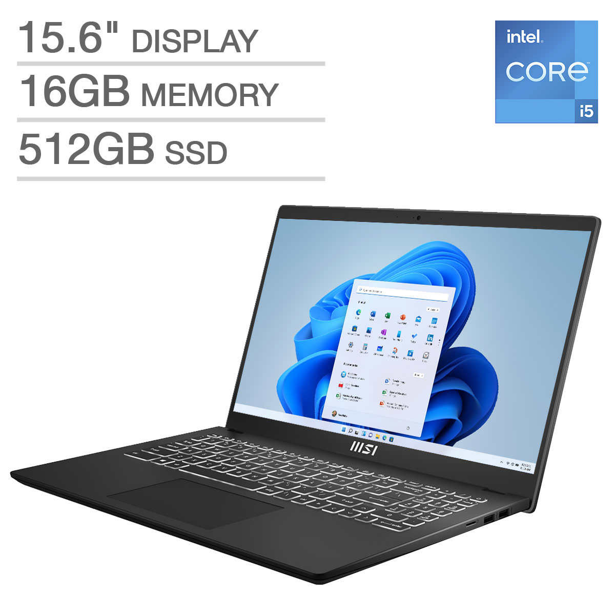 Costco MSI Modern 15.6" Laptop 12th Gen Intel Core i51235U 1080p