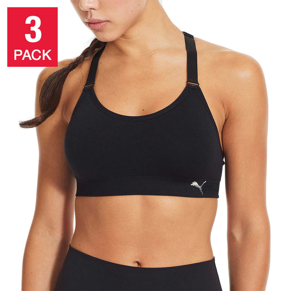 Costco PUMA Ladies' Sports Bra, 3pack 15.99