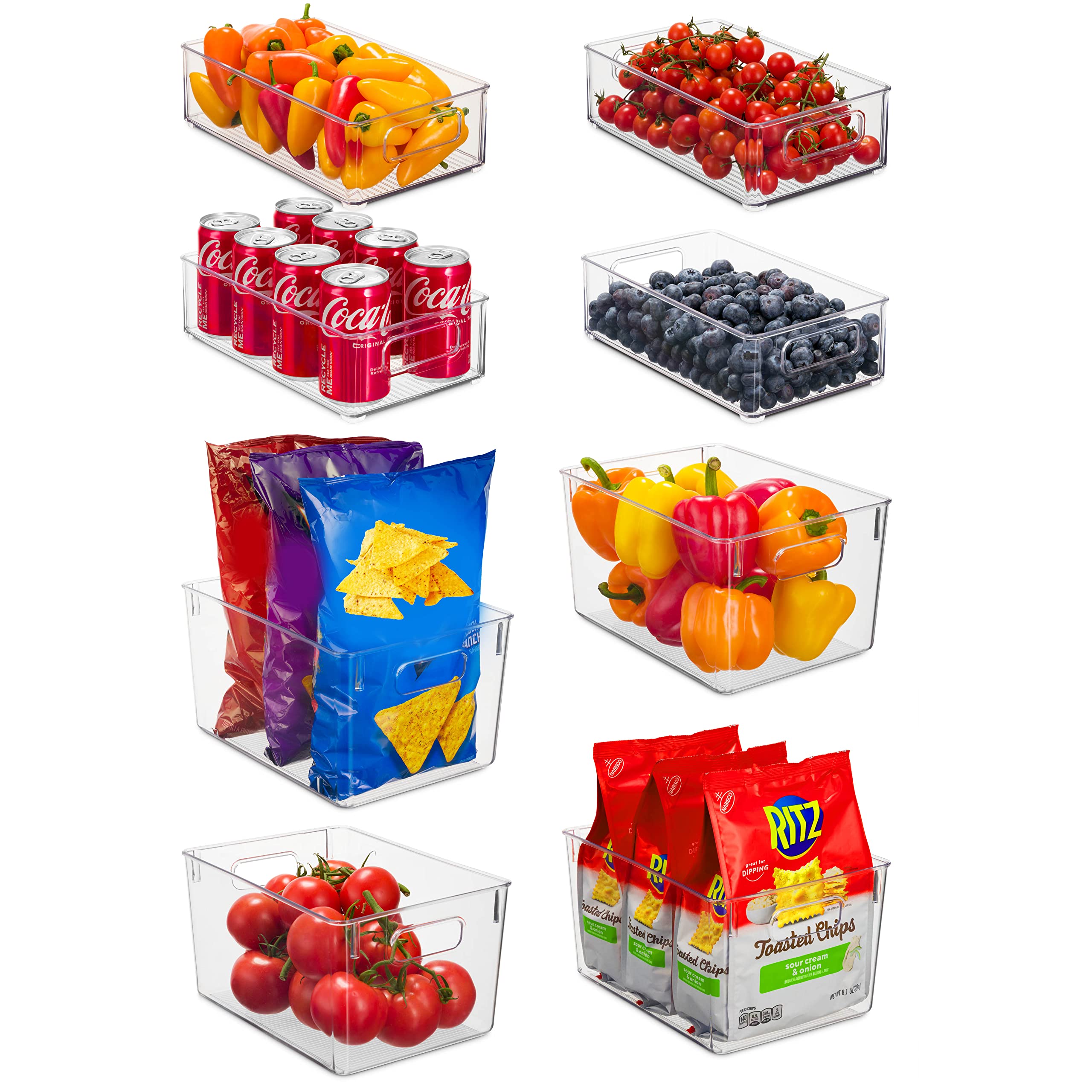 Set of 8 Refrigerator Pantry Organizer Bins $21.99 @ Amazon.com