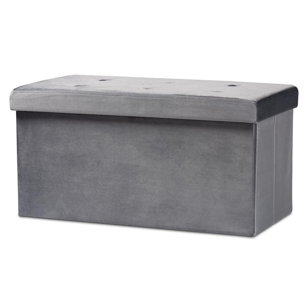Home Depot - Baxton Studio Castel Charcoal Storage Ottoman $28.69 (50% off) with Free Shipping