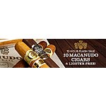 JR Cigars -TODAY ONLY - 12-Hour Flash Sale: 10 free Macanudos + lighter w/box purchase