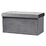 Home Depot - Baxton Studio Castel Charcoal Storage Ottoman $28.69 (50% off) with Free Shipping