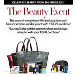 Neiman Marcus Tote, Beauty Sample Set free w/ $125
