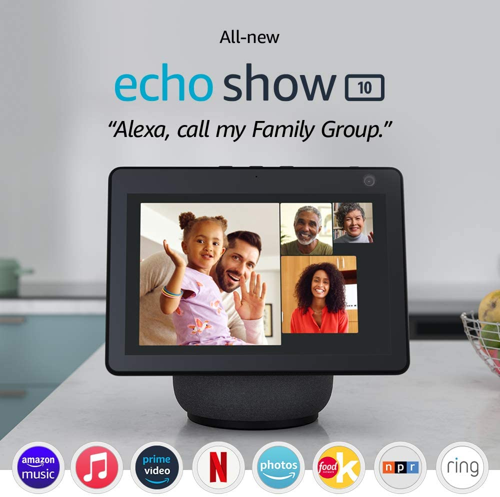 Amazon.com: All-new Echo Show 10 (3rd Gen) | HD smart display with motion and Alexa | Charcoal: Amazon Devices $209.99
