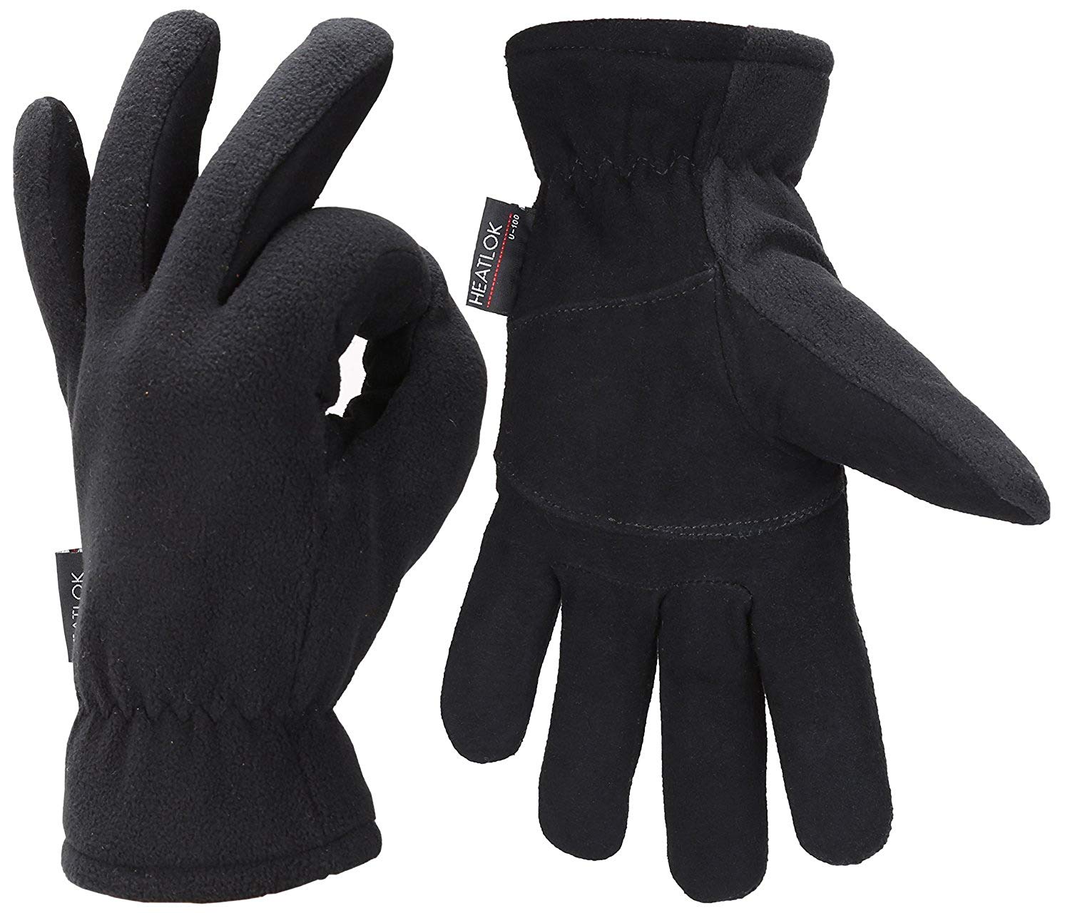 Mens Winter Gloves Cold Weather Thermal Warm Fleece Windproof Gloves $11.39