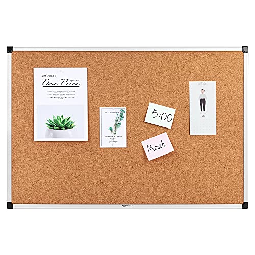 Amazon Basics Aluminum Frame Cork Notice Board  - $5.82