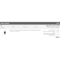 Staples Carder Mesh Back Fabric Desk Chair Black