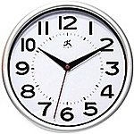 Infinity Instruments 9&quot; Analog Wall Clock (Silver) $5 + Free Shipping