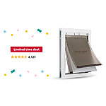 Limited-time deal: PetSafe Most Energy Efficient Pet Door Extreme Weather Aluminum Cat and Dog Door - 3 Flap Insulation - Easy DIY Installation - for Small, Medium, and L - $74.95