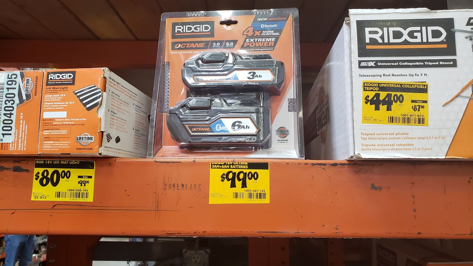 Ridgid Octane 3 Ah + 6 Ah battery combo, Home Depot, $99, Extreme YMMV