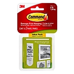 Command Hooks/Strips: 16-Pairs of 4lb. Command Picture Hanging Strips (Small) $3.80 &amp; More