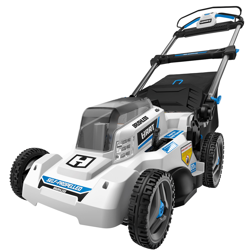YMMV possibly Walmart+ Only - HART 40-Volt Cordless Brushless 20-inch Self-Propelled Mower, (1) 5.0Ah Battery, - $200