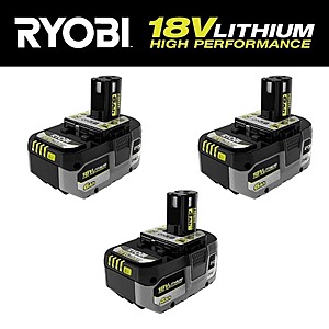 2-Count RYOBI 6.0 Ah + 1-Count 4.0 Ah 18V ONE+ HIGH PERFORMANCE Batteries 9 + Free Shipping