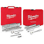 81-Piece Milwaukee 3/8" & 1/4" Drive SAE/Metric Ratchet/Socket Mechanic Tool Set $149 + Free Shipping