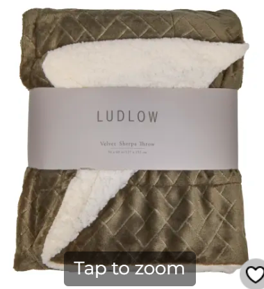 Ludlow Lattice Etched Sherpa Throw 50x60 $3.74