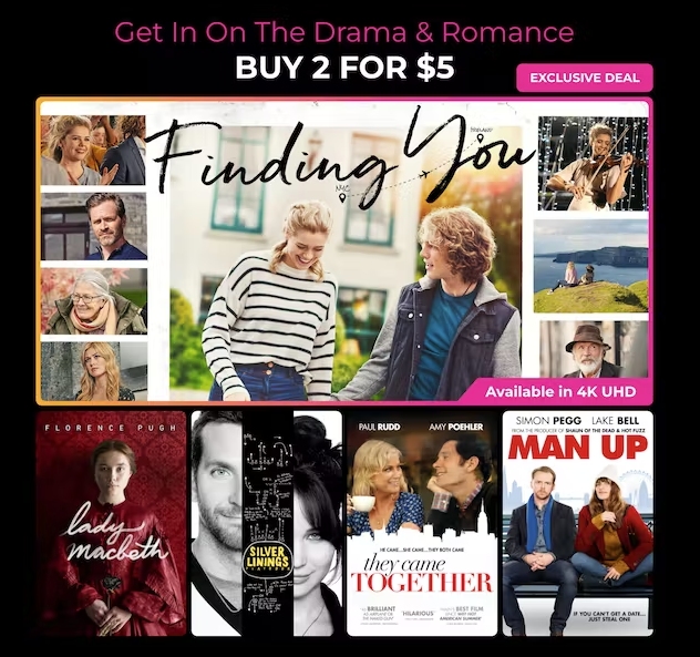 FANFLIX Digital Movies  - Romance Titles 2 for $5
