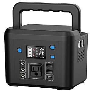 200W Portable Power Station,Powkey 120Wh/33,000mAh Power Bank with AC Outlet,110V 6 Outputs Solar Generator External Battery Pack with LED Light $55.02