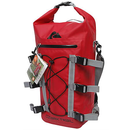 Ozark Trail Spring River Waterproof Roll Top Kayak Backpack, Red $14.97