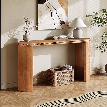 Save 65% on the 59.8 in. Brown Specialty Wood Console Table!