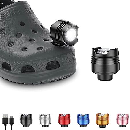 Clog Lights for Shoes, Clog Headlights for Adult Shoes, Clog Accessories for Kids, Clog Accessories for Girls, Light Up Clog Charms Rechargeable Headlamp $6.99