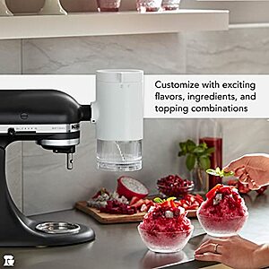 KitchenAid Shave Ice Stand Mixer Attachment w/ 8 Ice Molds on QVC