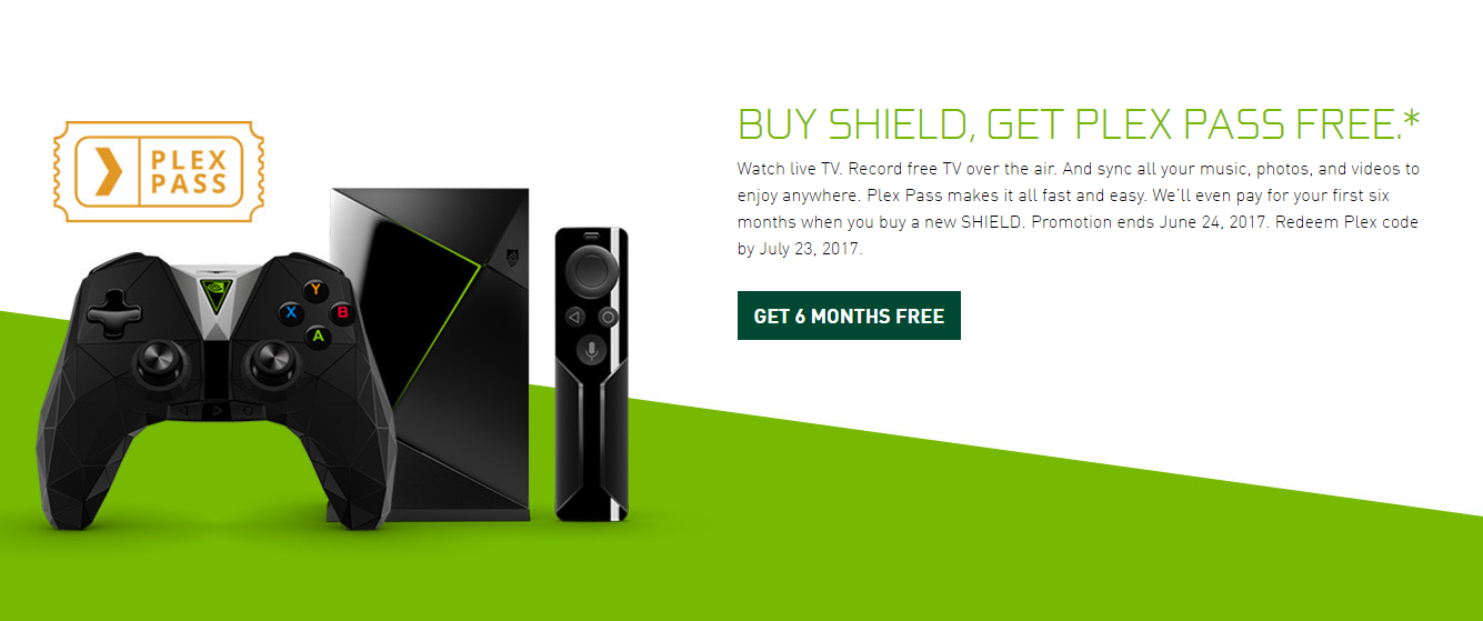 PlexPass FREE for 6 Months with Nvidia Shield TV