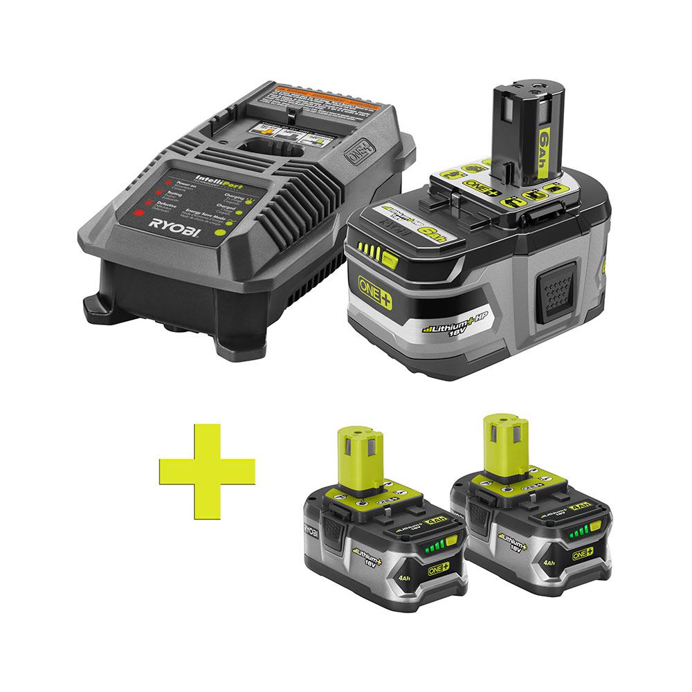 Ryobi 18 Volt One 6 0ah Starter Kit 2x 4 0ah Batteries