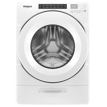 Whirlpool 4.5 cu. ft. Front-Load Washer with Load & Go Dispenser in White - $550