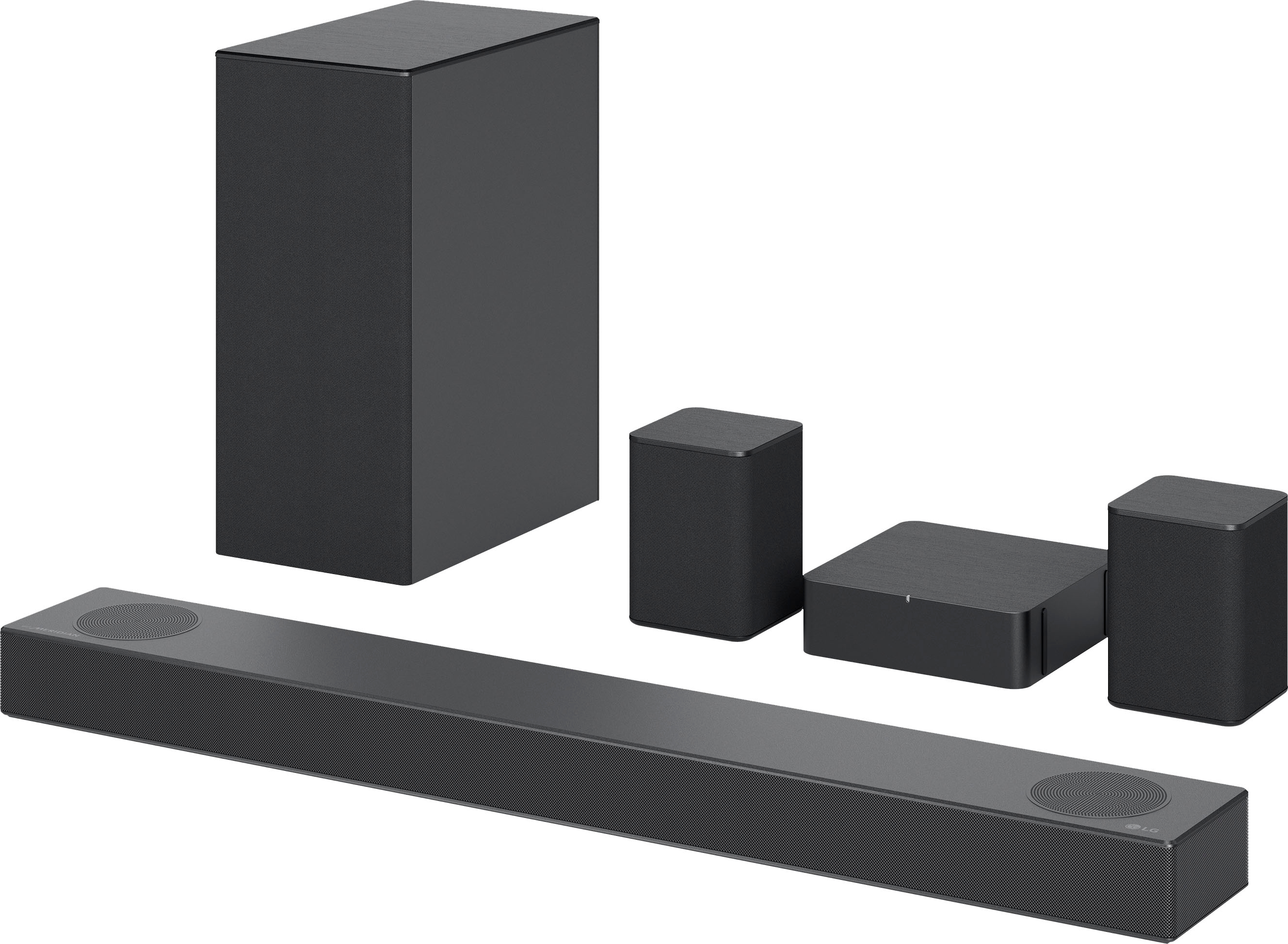 LG - 5.1.2 Channel Soundbar with Wireless Subwoofer, Dolby Atmos and DTS:X - Black $300