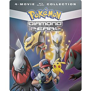 $  5.99 - Pokemon: Diamond and Pearl Movie 4-Pack [Blu-ray] [SteelBook] @ Best Buy