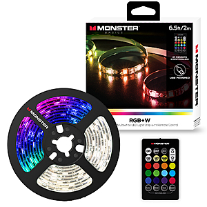 Monster LED 6.5ft Multi-Color Indoor Light Strip, Multi-White, USB Remote - Walmart In-Store $0.50 - Huge YMMV
