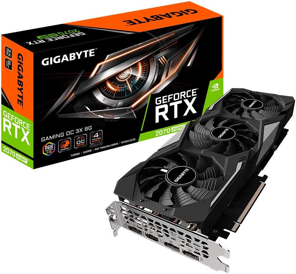 GIGABYTE GeForce RTX 2070 Super Gaming OC 8G Graphics Card, 3X Windforce Fans, 8GB 256-Bit GDDR6, GV-N207SGAMING OC-8GD Video Card - $519.99  - Amazon