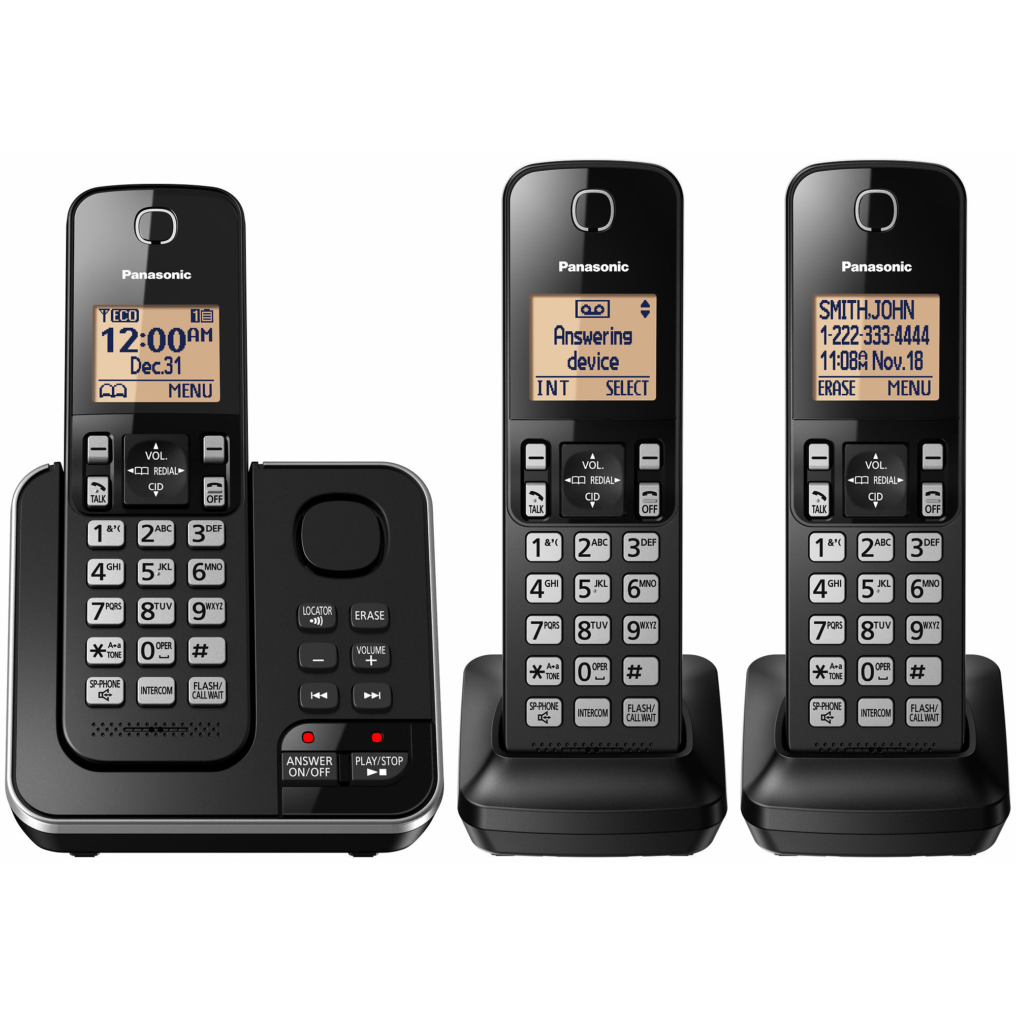 BJs Panasonic KXTG633SK DECT 6.0 PLUS 3Handset Expandable Digital