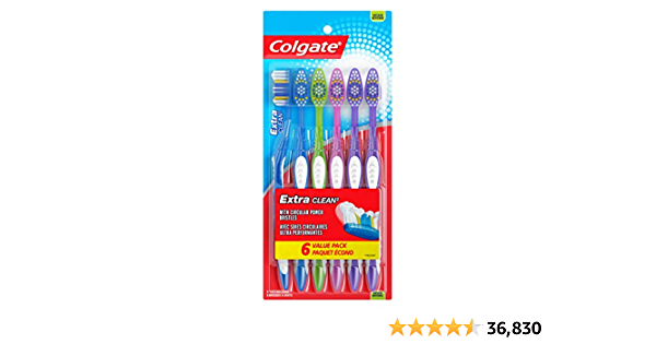 Colgate Extra Clean Full Head Toothbrush, Medium - 6 Count - $8.3