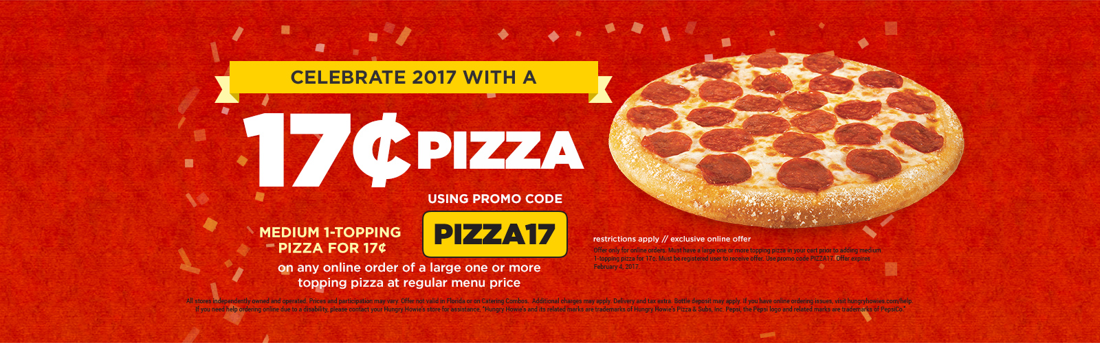 Hungry Howies 17 Cents Pizza See Deal