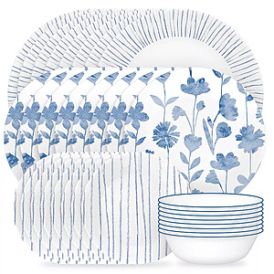$128 Corelle® Botanical Stripes 32-Piece Dinnerware Set, Service for 8 $127.96
