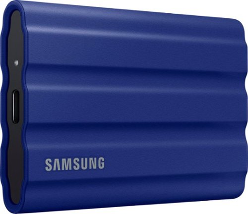 Best Buy - Samsung - T7 Shield 1TB External USB 3.2 Gen 2 Rugged SSD IP65 Water Resistant Drive - Blue $84.99